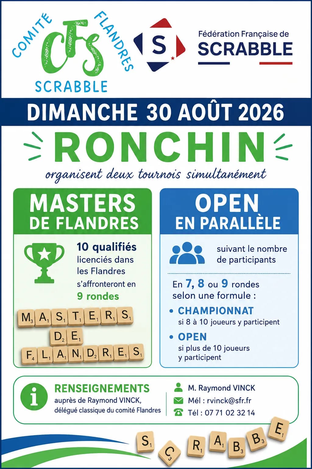 MASTERS FLANDRES ET OPEN DE RONCHIN